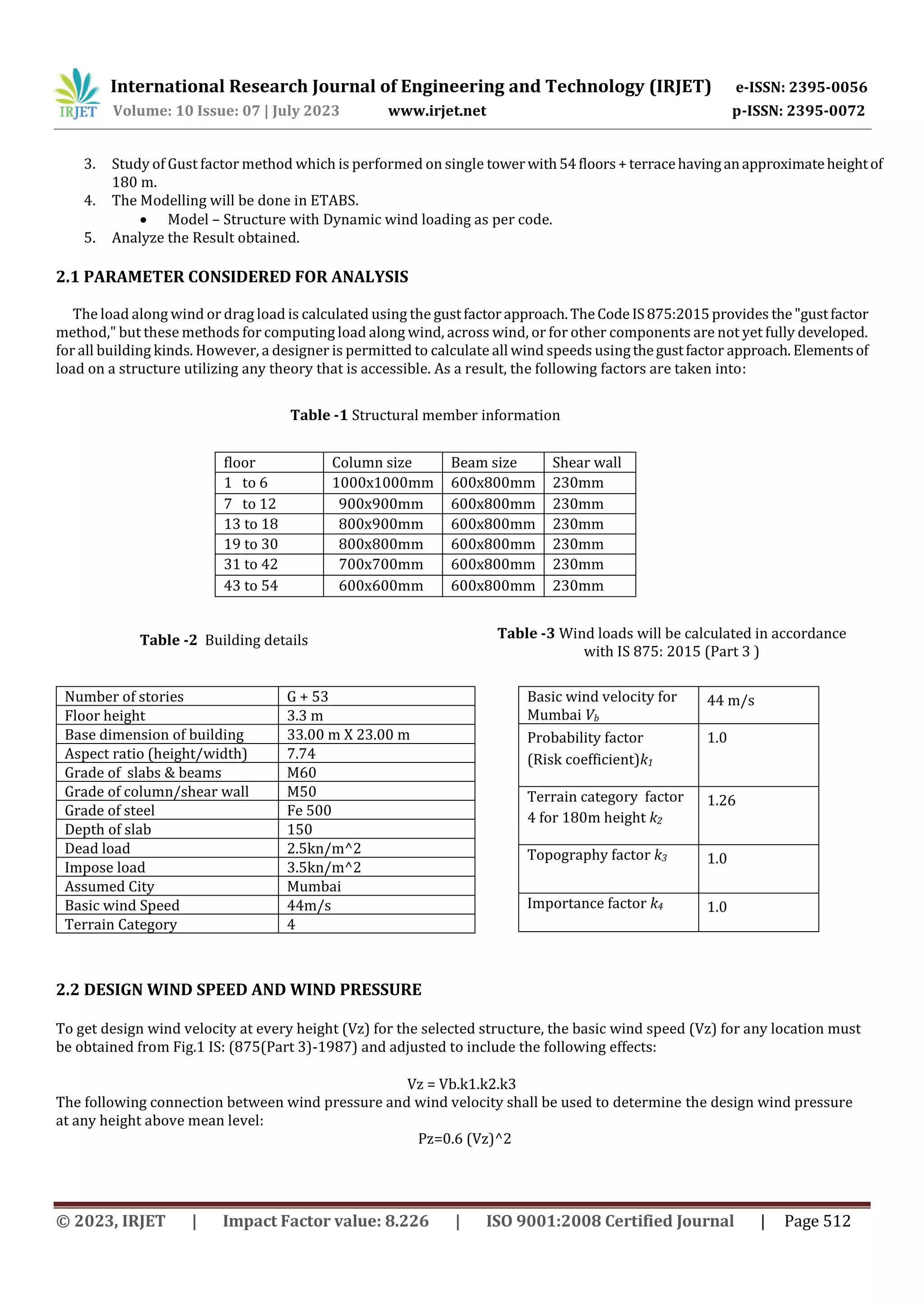 Dynamic Wind Analysis of High-Rise Building | PDF
