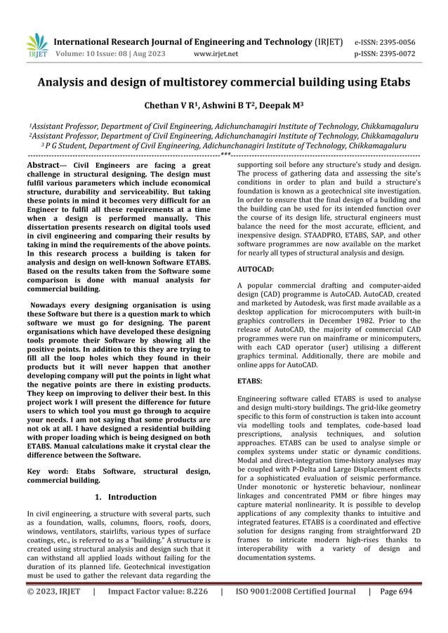 Curated visual reference: Visual Reference: Analysis And Design Of Multistorey Commercial Building Using Etabs