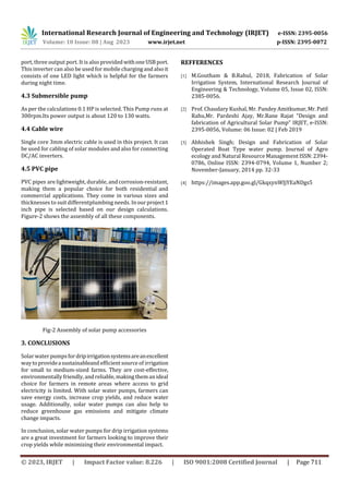 Design and Fabrication of Solar Water Pump | PDF