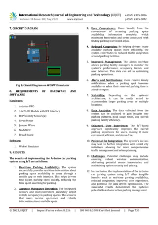 ARDUINO BASED CAR PARKING SYSTEM USING WOKWI SIMULATOR | PDF