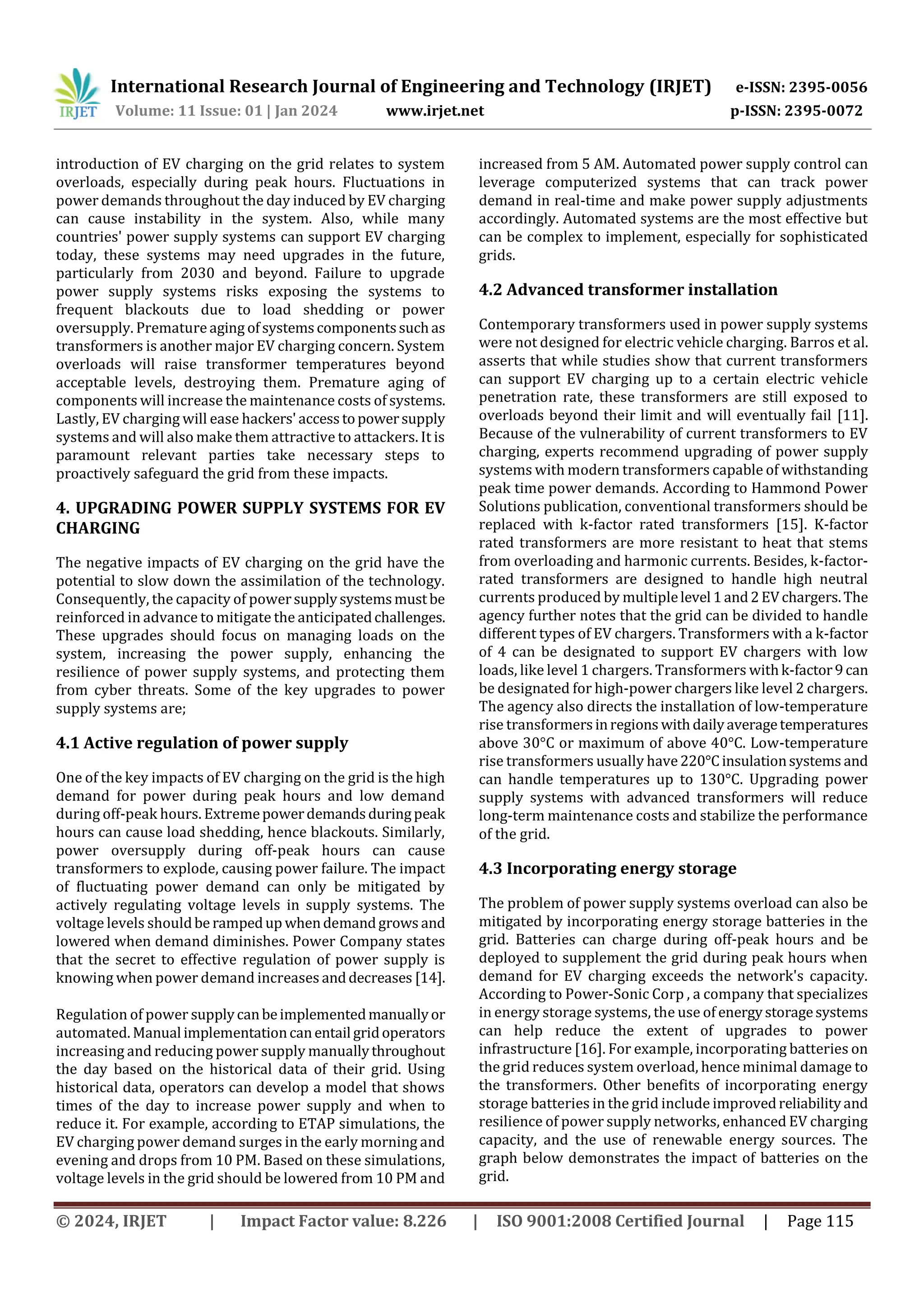 Impact of Electric Vehicle (EV) Adoption on Power Transmission System | PDF