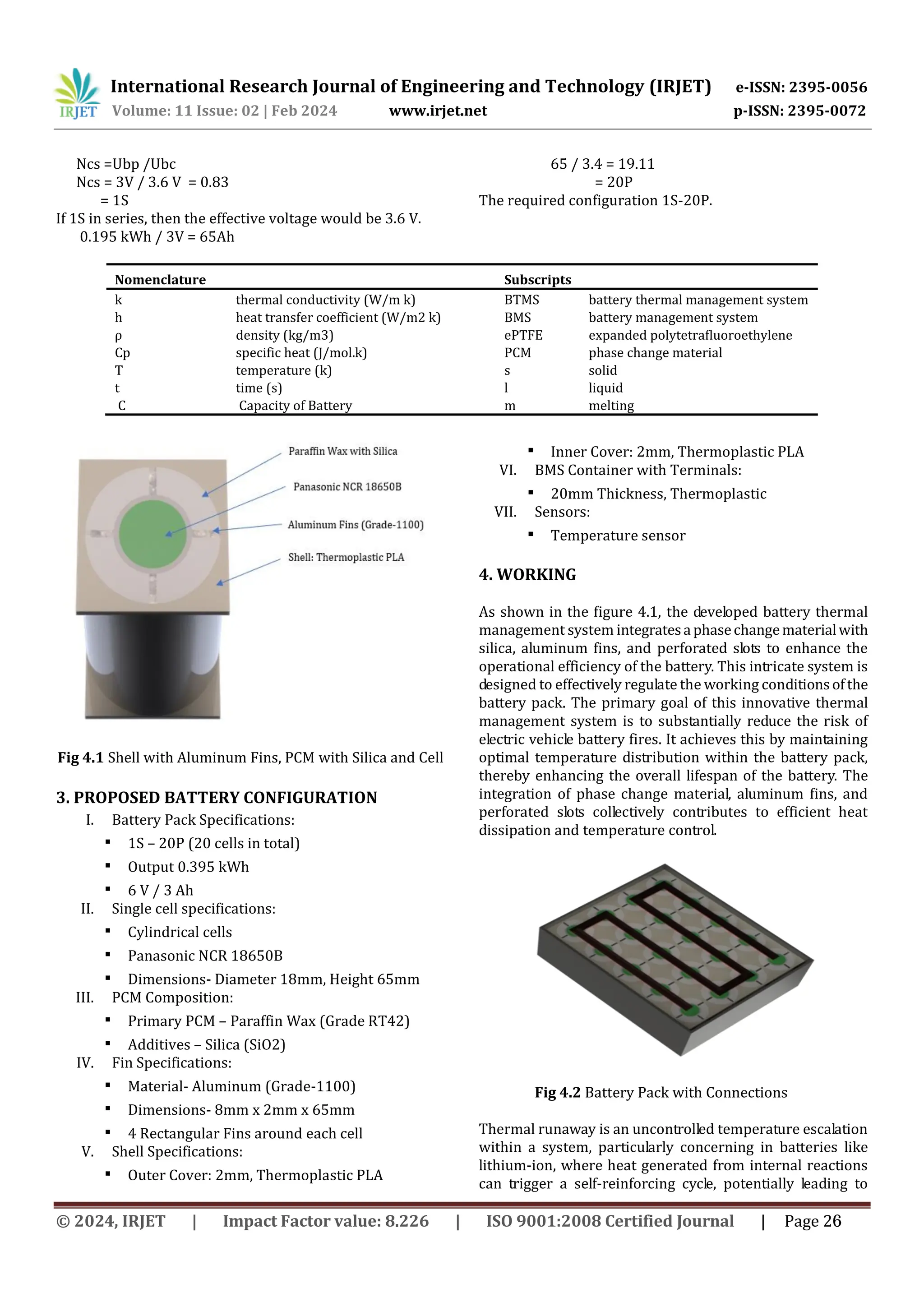 DESIGN AND DEVELOPMENT OF BATTERY THERMAL MANAGEMENT SYSTEM USING PHASE ...