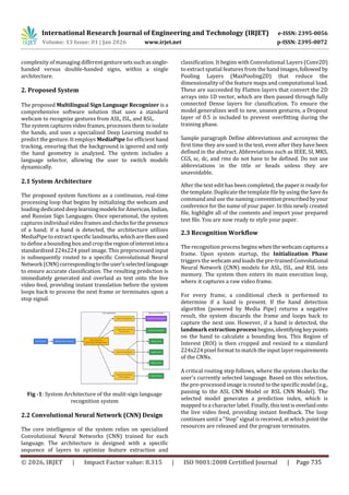CNN based Multilingual Sign Language Recognition System | PDF