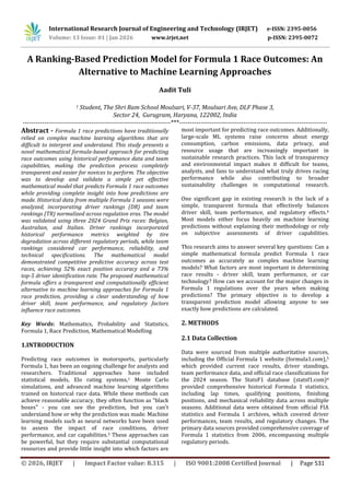 A Ranking-Based Prediction Model for Formula 1 Race Outcomes: An ...