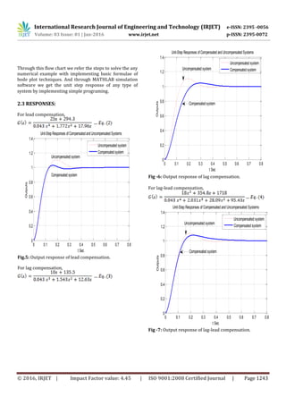 Design of Compensators for Speed Control of DC Motor by using Bode Plot ...