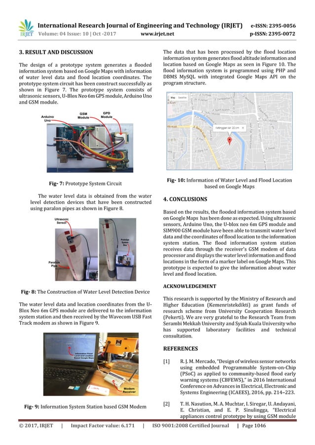 Prototype of Google Maps-Based Flood Monitoring System using Arduino ...