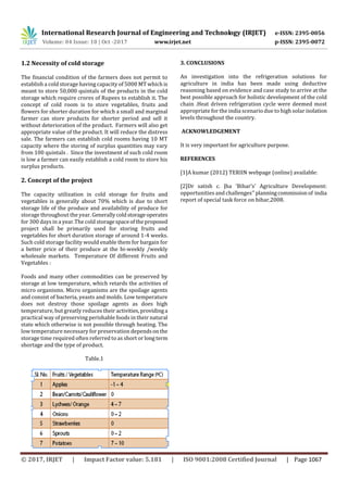 Solar Cold Storage | PDF
