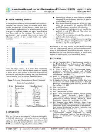 Assessment of Environmental Impacts during Operational Phase of a ...