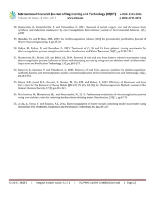 Removal of Heavy Metals from Water and Waste Water by ...
