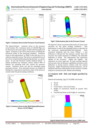 Design of Pressure Vessel using ASME Codes and a Comparative Analysis ...