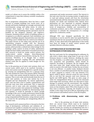 Optimization of Fire Suppression using Fire Dynamics Simulator | PDF