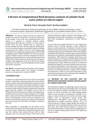A Review of Computational Fluid Dynamics Analysis of Cylinder Head ...