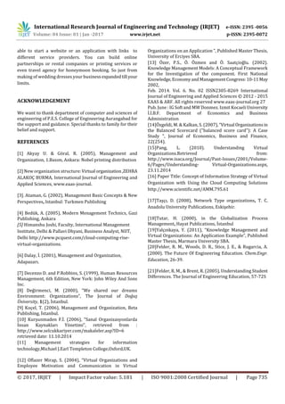 Cloud Based Virtual Organization | PDF