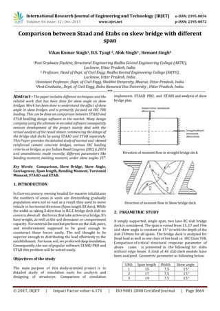Comparison Between Staad and Etabs on Skew Bridge with Different Span | PDF