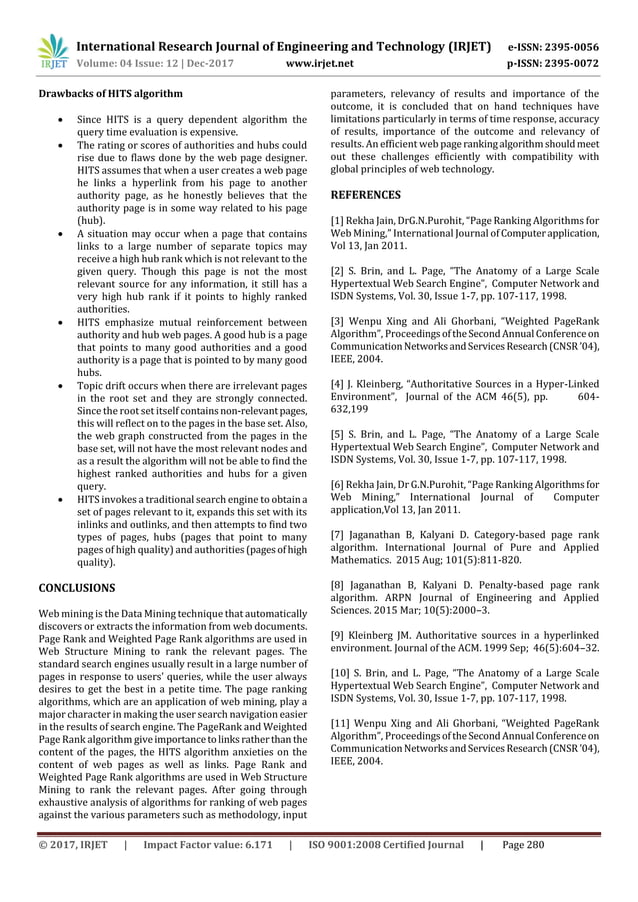 IRJET- Page Ranking Algorithms – A Comparison | PDF