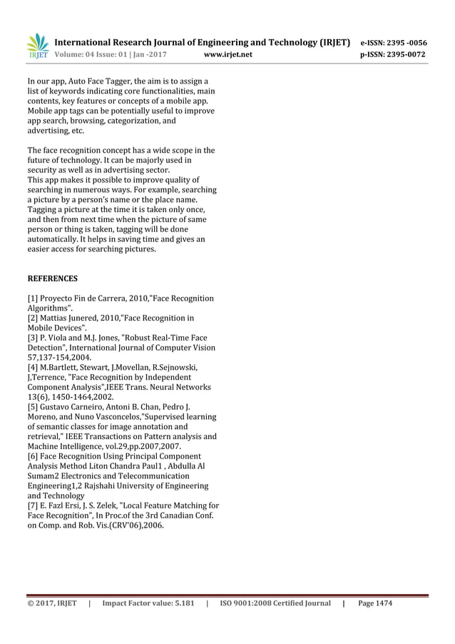 Built-in Face Recognition for Smart Phone Devices | PDF