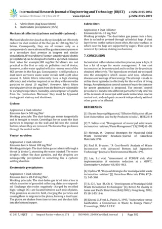 Incineration Process for Solid Waste Management and Effective ...