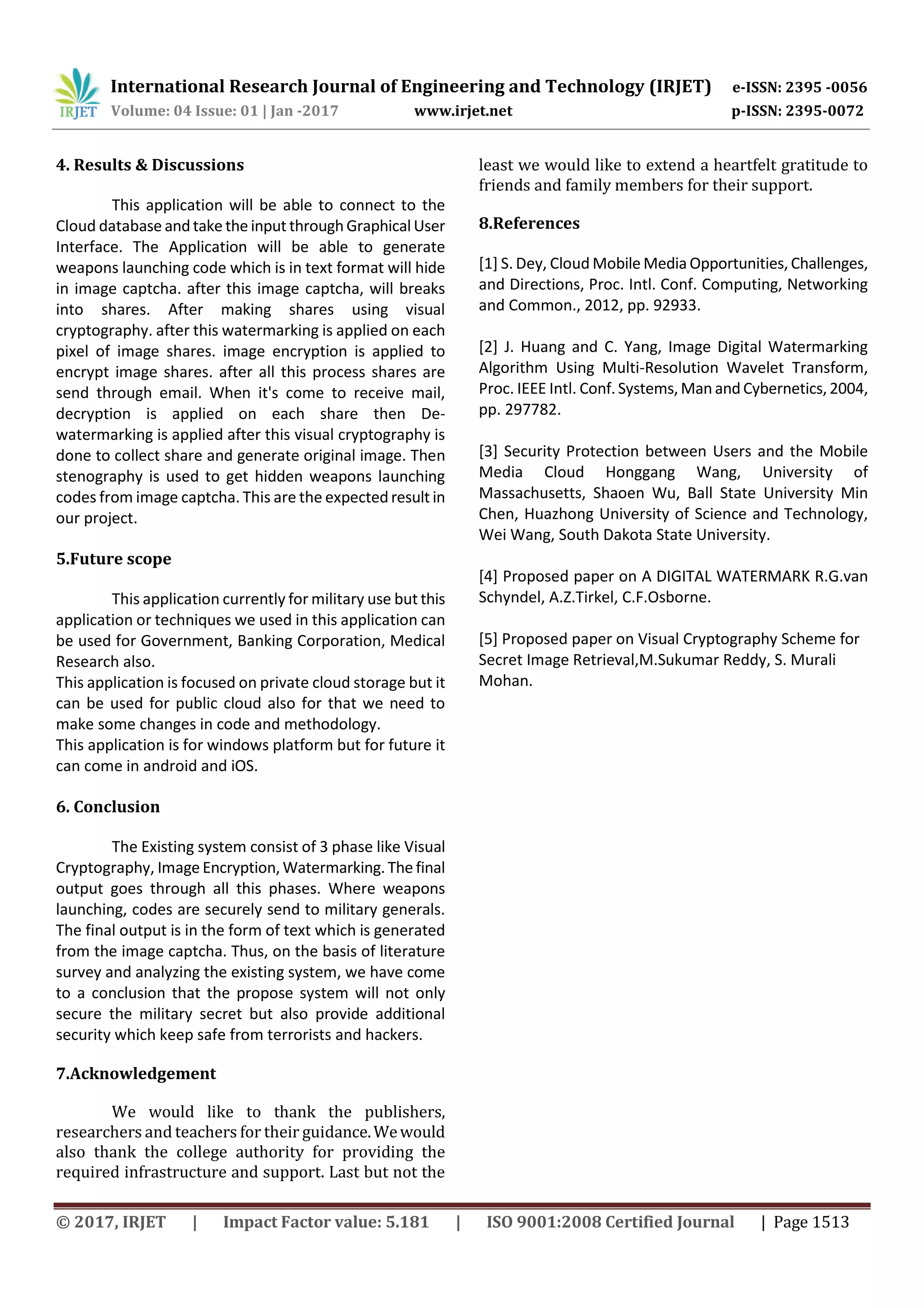 Advance security in cloud computing for military weapons | PDF