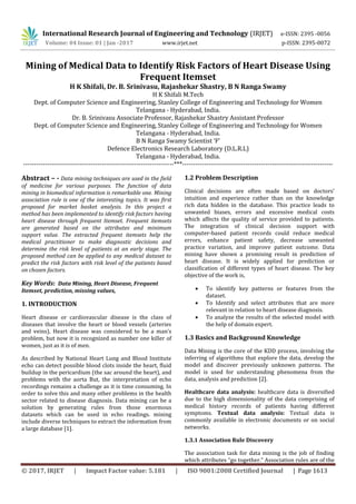Mining of medical data to identify risk factors of heart disease using ... image.