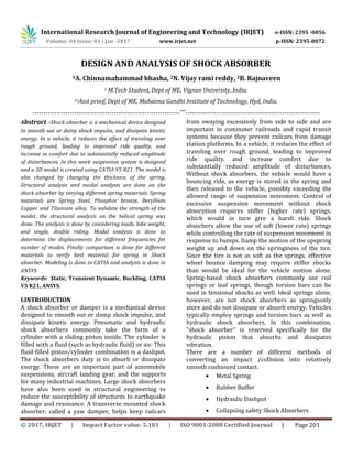 IRJET-Design and Analysis Of Shock Absorber | PDF