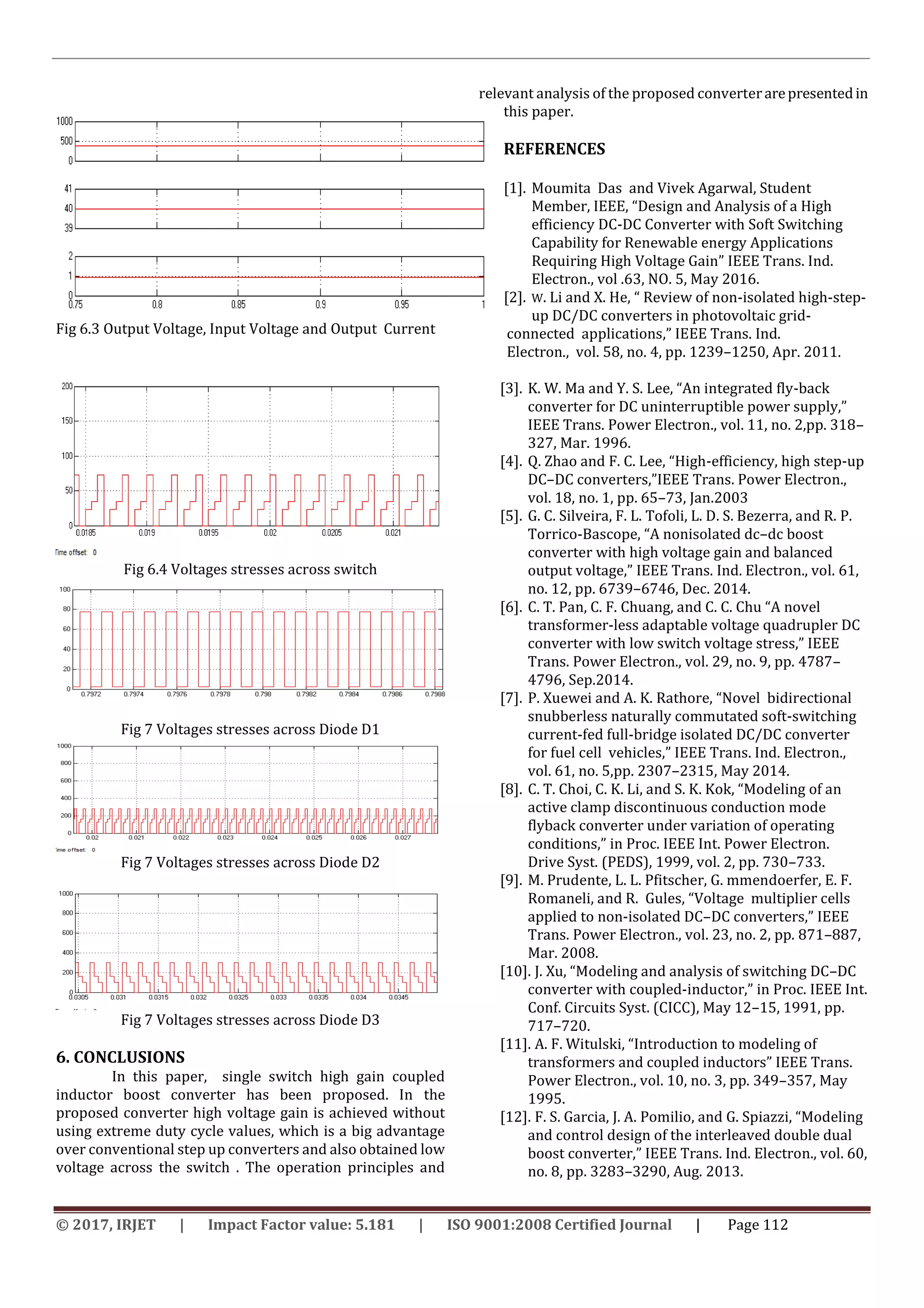 A Single Switch High Gain Coupled Inductor Boost Converter | PDF