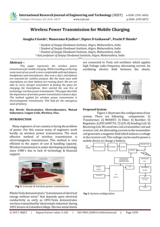 Wireless Power Transmission for Mobile Charging | PDF