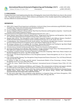 Face and facial expressions recognition for blind people | PDF