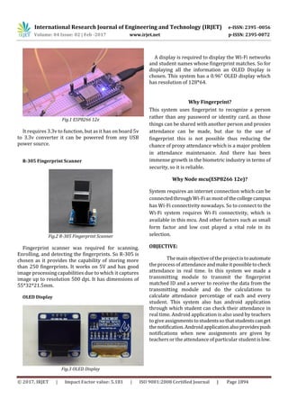 IoT based attendance system | PDF