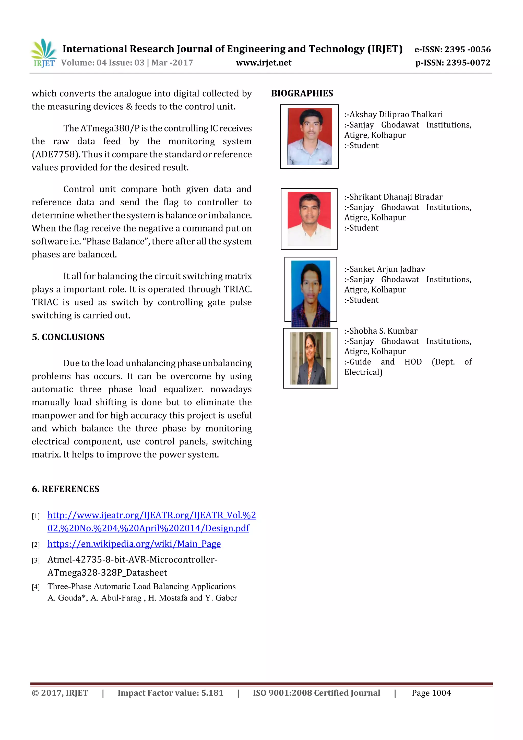 Three Phase Load Balancing | PDF