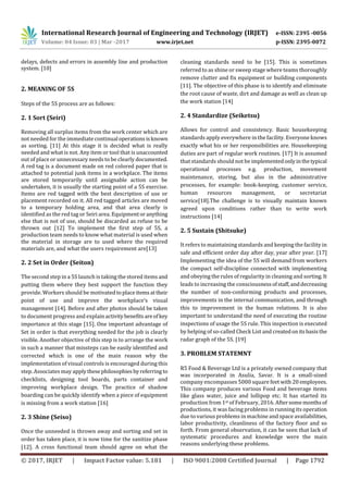 Implementation of 5S Methodology in a Food & Beverage Industry: A Case ...