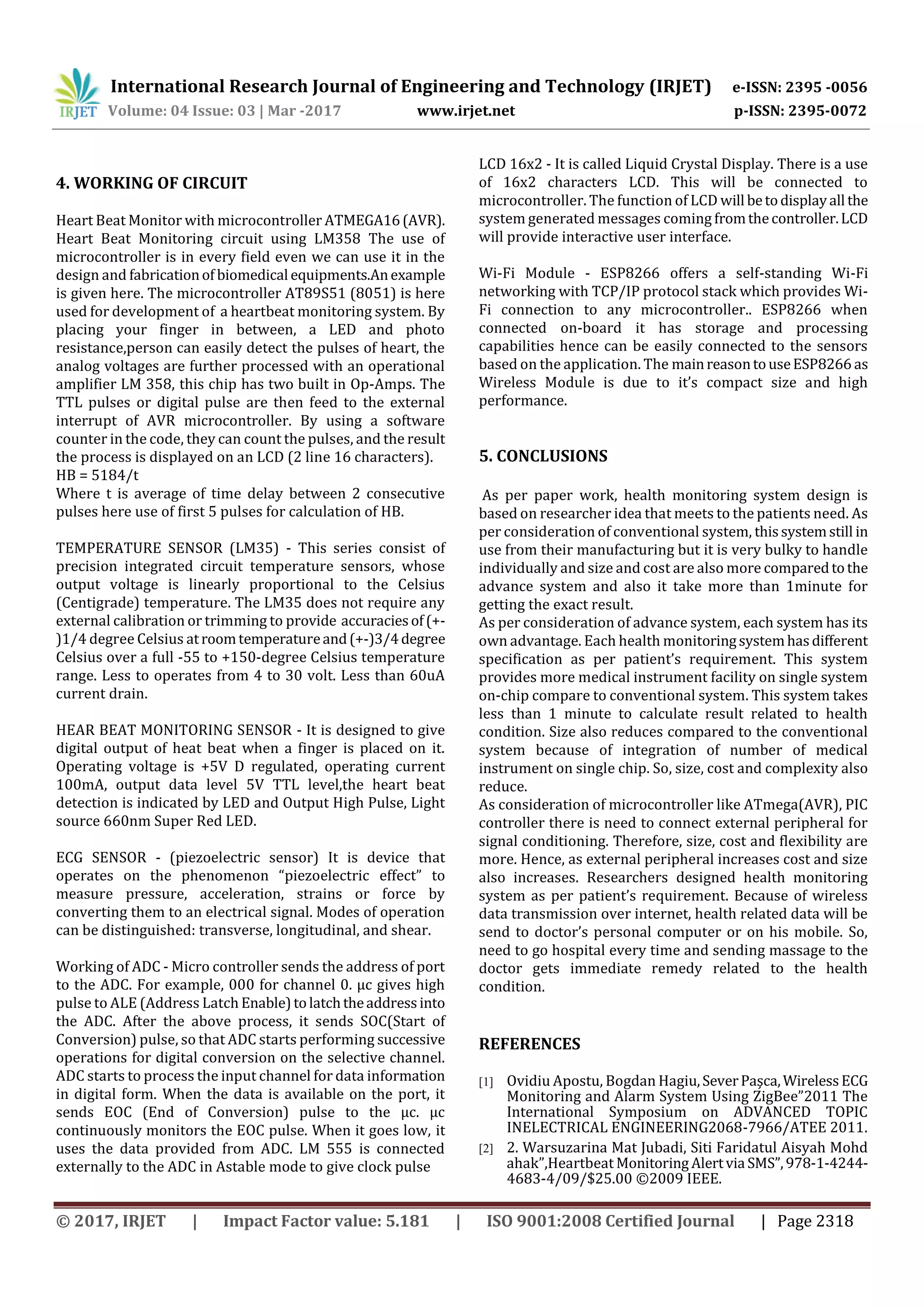 IoT Based Patient Health Monitoring System | PDF