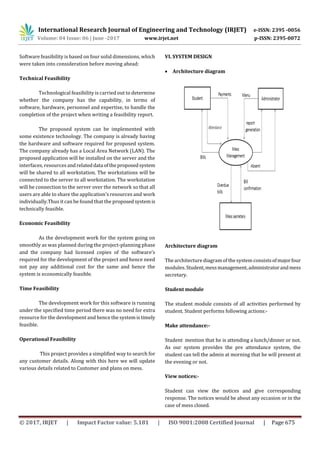 Tech 2395 Hostel Mess Attendance Management System using Wifi | PDF