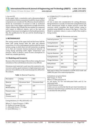 Contact Pressure Analysis of Steam Turbine Casing | PDF