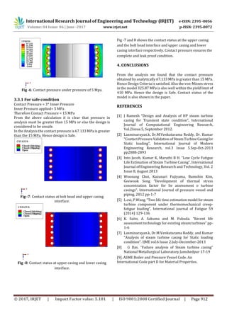 Contact Pressure Analysis of Steam Turbine Casing | PDF