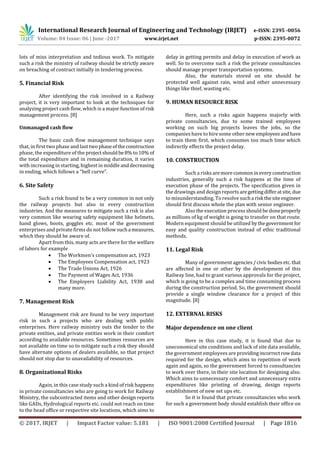 Risk Management in Railway Projects | PDF