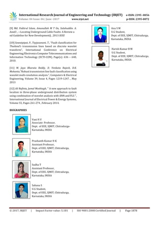 Analysis of Fault Detection and its Location using Microcontroller for ...