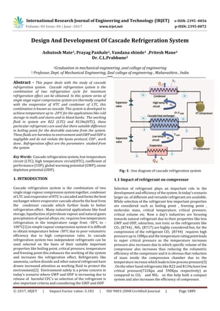 Design and Development of Cascade Refrigeration System | PDF