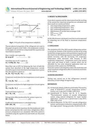 Design and Development of Cascade Refrigeration System | PDF