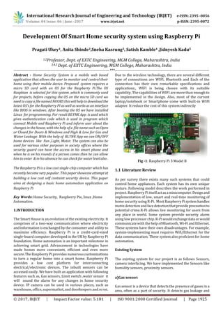 Development of Smart Home security system using Raspberry Pi Circuit Diagram
