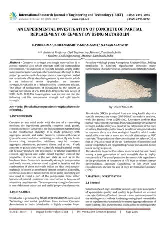 An Experimental Investigation of Concrete of Partial Replacement of ...