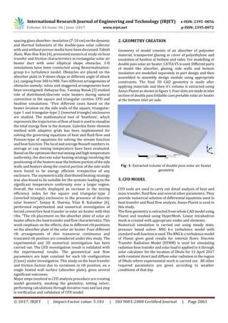 CFD Analysis of Double Pass Foldable Cum Portable Solar Air Heater | PDF