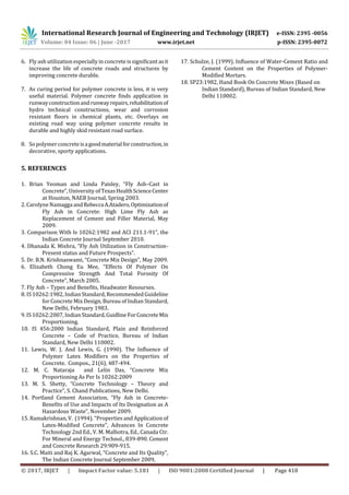 Effect of Fly Ash and Polymer on Compressive Strength of Concrete | PDF