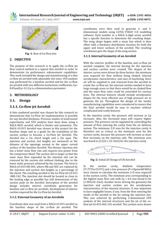 Aerodynamic Performance Analysis of a Co-Flow Jet Aerofoil using CFD | PDF