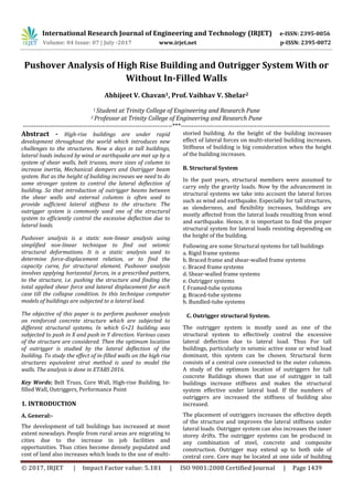 Pushover Analysis of High Rise Building and Outrigger System With or ...
