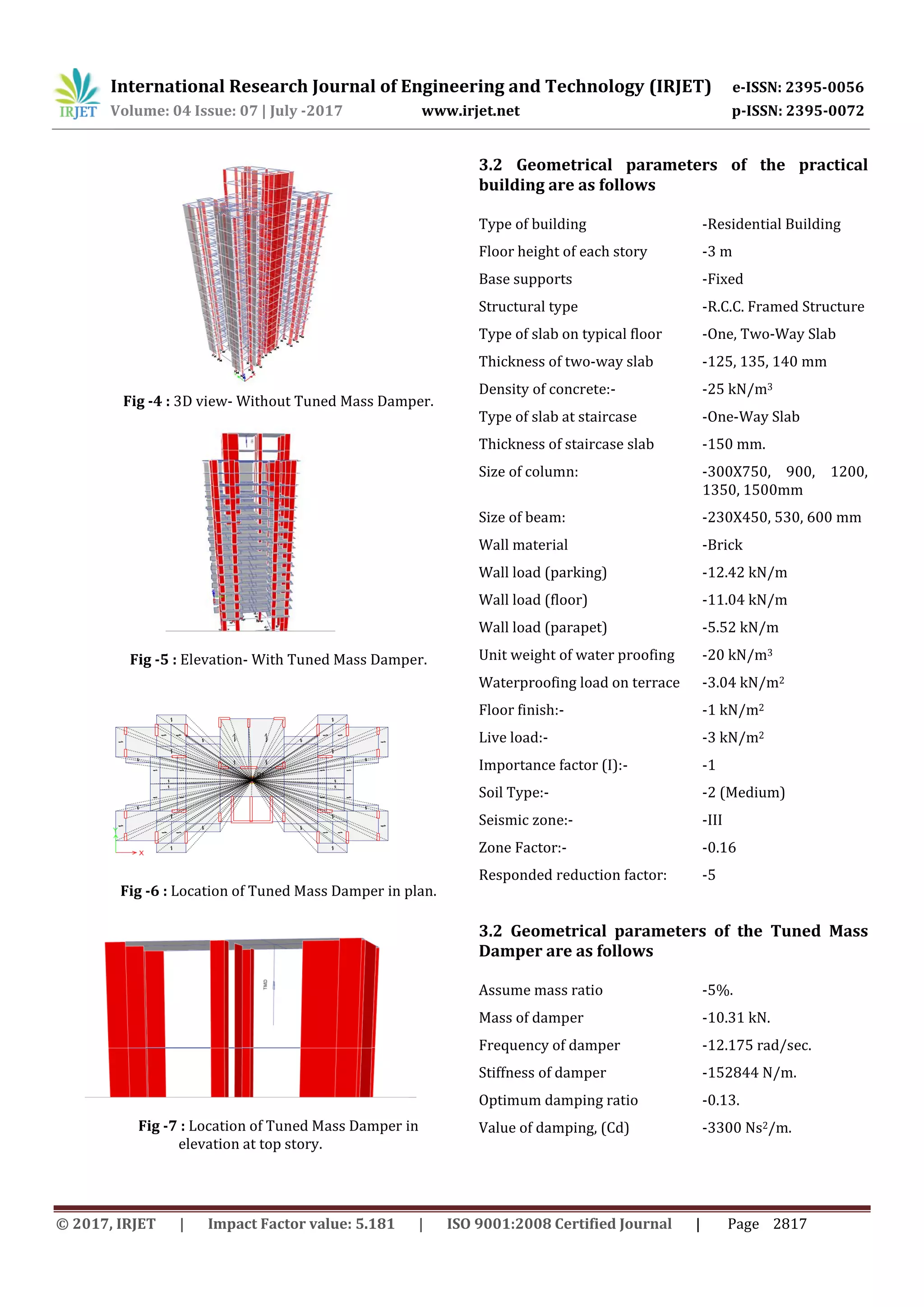 Vibration Analysis of Structure using Tune Mass Damper | PDF