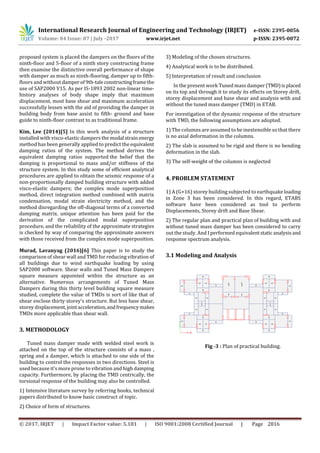 Vibration Analysis of Structure using Tune Mass Damper | PDF