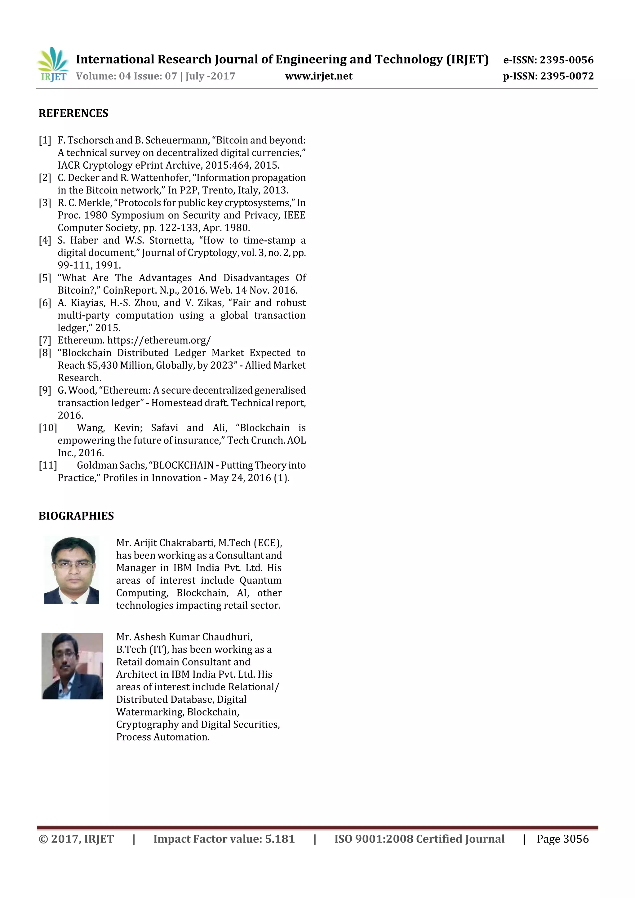 Tech 2395 Blockchain and its Scope in Retail | PDF