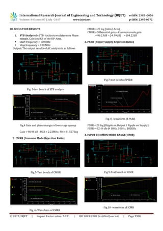 Design and Implementation of Two Stage Operational Amplifier | PDF