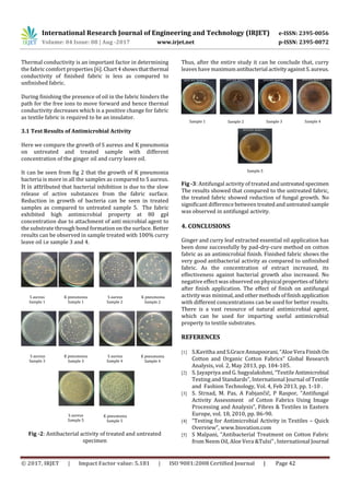 Antimicrobial Activity of Herbal Treated Cotton Fabric | PDF