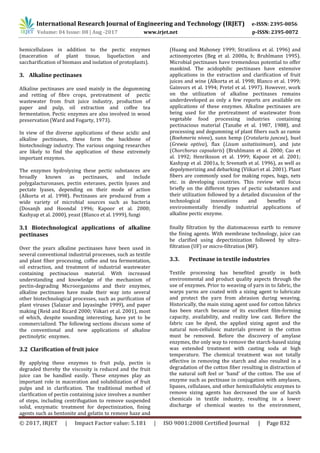 Microbial Pectinases and their Applications in Industries: A review | PDF